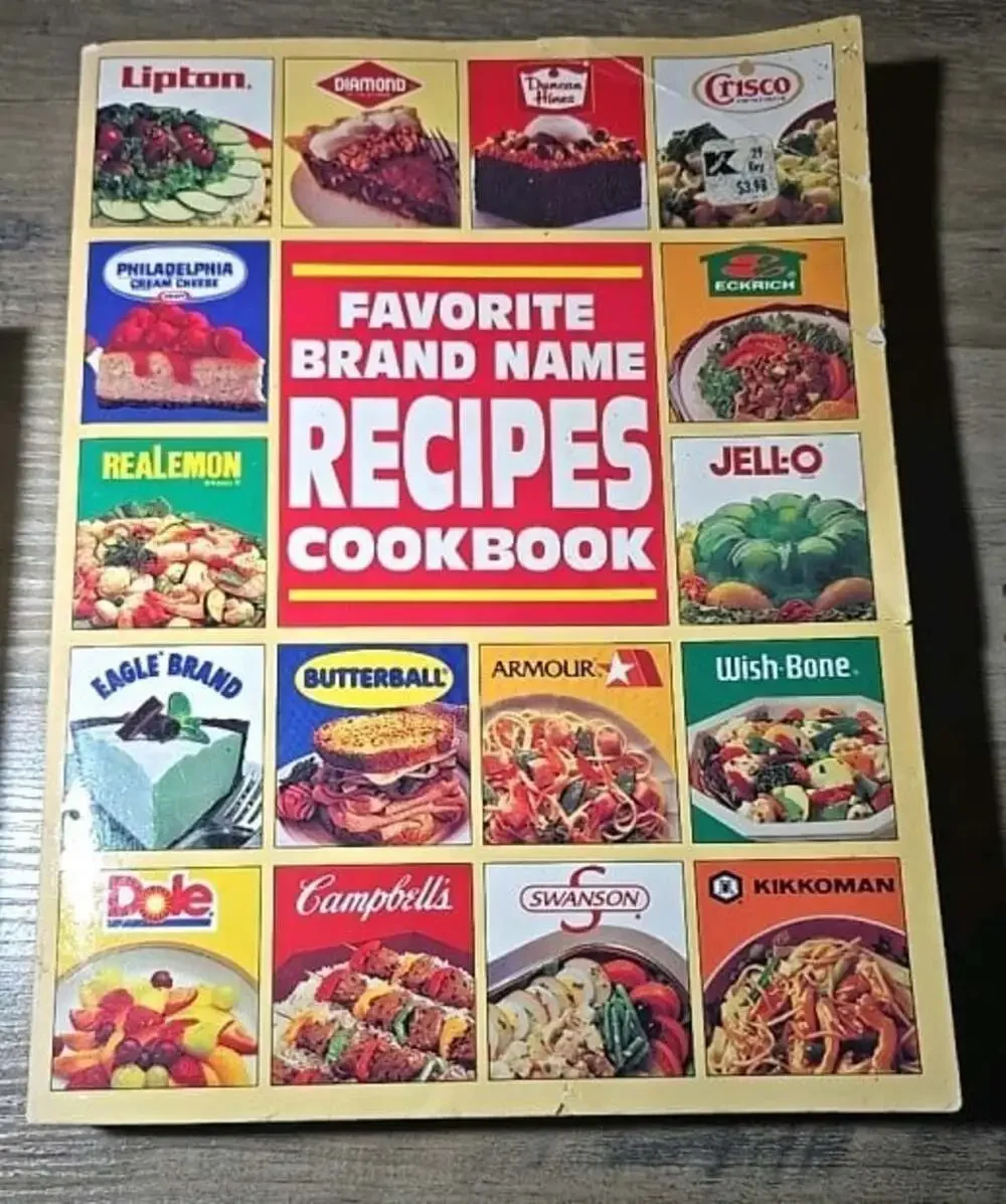 Favorite Brand Name Recipes Cookbook (Rare, 1991 PB) Campbell’s Jell-O Lipton